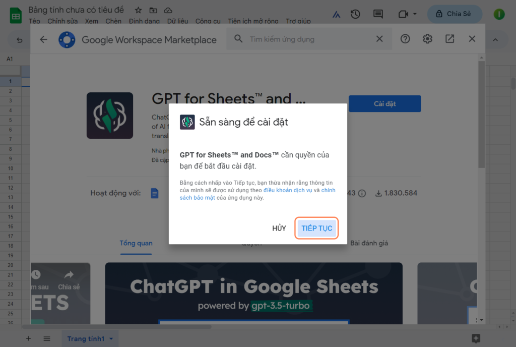 tích hợp ChatGPT vào Google Sheet