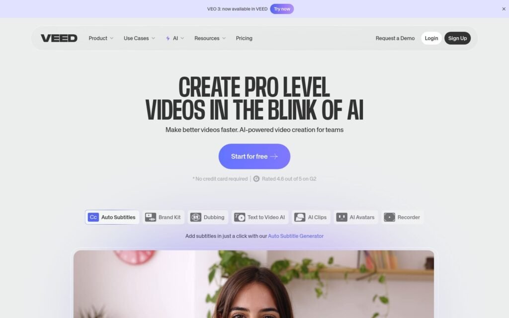 VEED – Công Cụ AI Tạo Video Bán Hàng Đa Năng, Dễ Sử Dụng